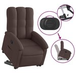 vidaXL Fauteuil inclinable marron foncé tissu
