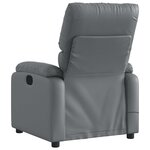 vidaXL Fauteuil de massage inclinable électrique gris similicuir