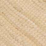 Vidaxl tapis chindi coton tissé à la main 120 x 170 cm crème