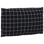 vidaXL Coussins de palette 3 Pièces motif à carreaux noir tissu Oxford