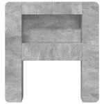 vidaXL Cabinet de Tête de Lit Gris béton Bois d’ingénierie