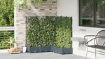 vidaXL Jardinière avec Treillis 5 Pièces Gris clair 120x120x125.5 cm