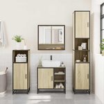 vidaXL Ensemble de meubles de salle de bain 2 Pièces chêne sonoma