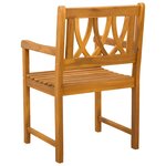 vidaXL Chaises de jardin 2 Pièces Naturel Bois d'Acacia Massif