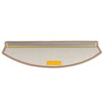 vidaXL Tapis d'escalier 20 pièces 65 x 24 x 4 cm Marron clair Demi-rond Grand