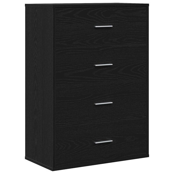 vidaXL Buffet avec tiroir Chêne noir 60 x 31 x 84 cm Bois d'ingénierie