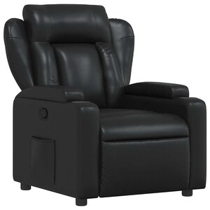 vidaXL Fauteuil inclinable en similicuir noir