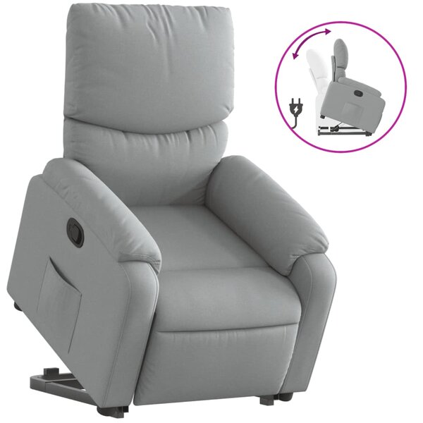 vidaXL Fauteuil inclinable Gris clair Tissu