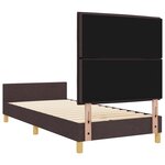vidaXL Cadre de Lit Marron Foncé 100x200 cm Tissu
