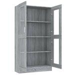 vidaXL Armoire à vitrine Sonoma gris 82 5x30 5x150cm Bois d'ingénierie