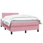 vidaXL Sommier à lattes de lit avec matelas rose 120x210 cm velours