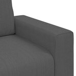 vidaXL Fauteuil gris foncé 100x77x82 cm tissu velours côtelé