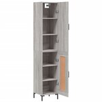 vidaXL Buffet haut Sonoma gris 34 5x34x180 cm Bois d'ingénierie