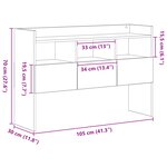 Buffet noir en chêne vidaXL 105x30x70 cm en bois d'ingénierie