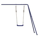 Vidaxl toboggan/balançoire pour maisonnette de jeu bleu polypropylène