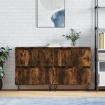 vidaXL Buffets 2 Pièces chêne fumé bois d'ingénierie