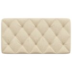 vidaXL Coussin de tête de lit crème 100 cm tissu