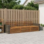 vidaXL Ensemble de canapés d'extérieur 3 Pièces Naturel