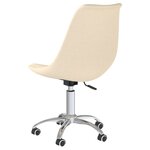 vidaXL Chaises pivotantes à manger lot de 2 Crème Tissu