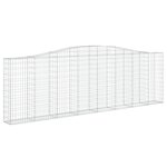 vidaXL Paniers à gabions arqués 10 Pièces 400x30x120/140 cm Fer galvanisé