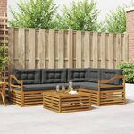 vidaXL Ensemble de canapés d'extérieur 5 Pièces Naturel et Anthracite