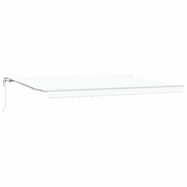 vidaXL Auvent rétractable Blanc 500 × 350 cm Tissu et Aluminium