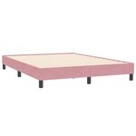 vidaXL Sommier à lattes de lit avec matelas rose 160x210 cm velours