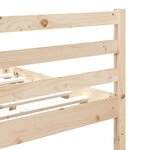 vidaXL Cadre de lit 75x190 cm Petit simple Bois massif