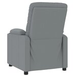 vidaXL Fauteuil de massage Gris clair Tissu