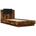 vidaXL Cadre de lit sans matelas chêne fumé 75x190 cm