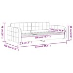 vidaXL Lit de repos sans matelas vert foncé 100x200 cm velours