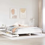 vidaXL Cadre de lit sans matelas blanc 160x200 cm bois de pin massif