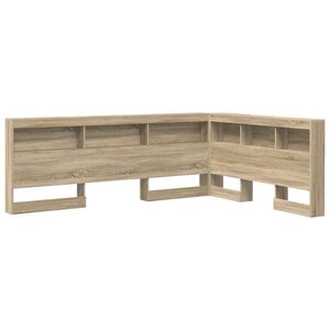 vidaXL Tête de lit de rangement Chêne Sonoma 140 cm Bois d'ingénierie