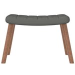 vidaXL Chaise à bascule avec repose-pied Gris foncé Velours
