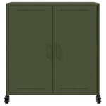 vidaXL Buffet vert olive 68 5x39x72 cm acier laminé à froid