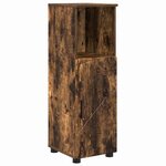 vidaXL Ensemble de mobilier de salle de bain 4 Pièces Chêne fumé