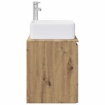 vidaXL Vanité de lavabo mural Chêne artisanal 53 x 35 x 63 cm