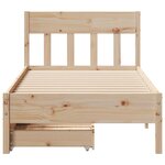 vidaXL Cadre de lit sans matelas 75x190 cm bois de pin massif
