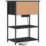 vidaXL Cabinet de chevet Chêne noir 55 x 31 x 76 cm Bois d'ingénierie