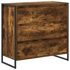 vidaXL Buffet Chêne Fumé 79 x 36 x 75.5 cm Bois d'ingénierie