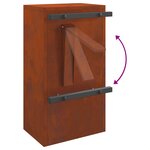 vidaXL boîte aux lettres Rouillé 30 x 20 x 55 cm Acier patiné