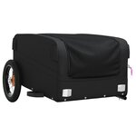 vidaXL Remorque de vélo noir 30 kg fer