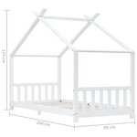 vidaXL Cadre de lit d'enfant Blanc Bois de pin massif 90 x 200 cm