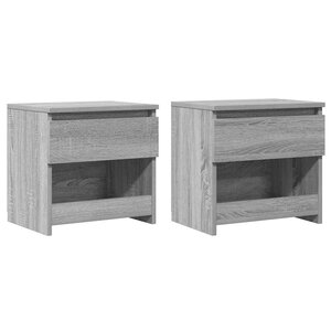 vidaXL Tables de chevet 2 Pièces Sonoma gris 40x30x39cm Bois d'ingénierie