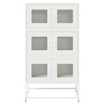 vidaXL Buffet haut blanc 68x39x123 cm acier