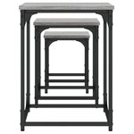 vidaXL Tables basses gigognes 3 Pièces sonoma gris bois d'ingénierie