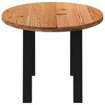 vidaXL Table à manger marron clair bois de chêne massif ovale