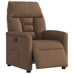vidaXL Fauteuil inclinable électrique Marron Tissu