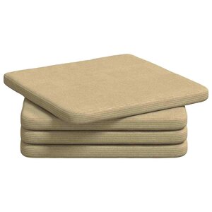 vidaXL Coussins de siège 4 pc Tissu en velours côtelé Vert gris