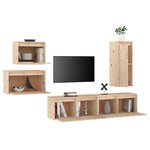 vidaXL Meubles TV 5 Pièces Bois massif de pin